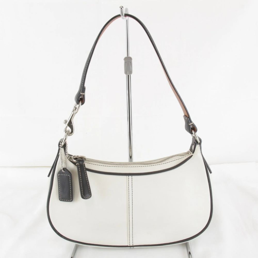 COACH Coach Shoulder Bag Leather White Women's